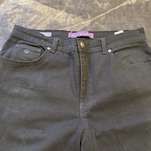 Gloria Vanderbilt-Amanda Jeans Womens with Back Pkt Flaps-Size 12 Average-Black - Picture 3 of 13